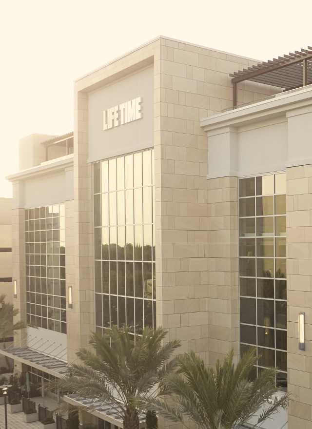 the exterior of a life time club