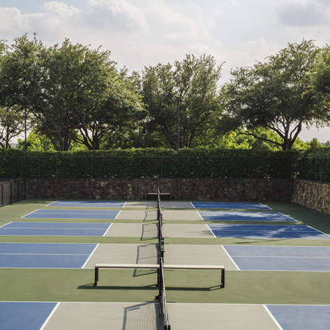 Outdoor Pickleball courts at Life Time